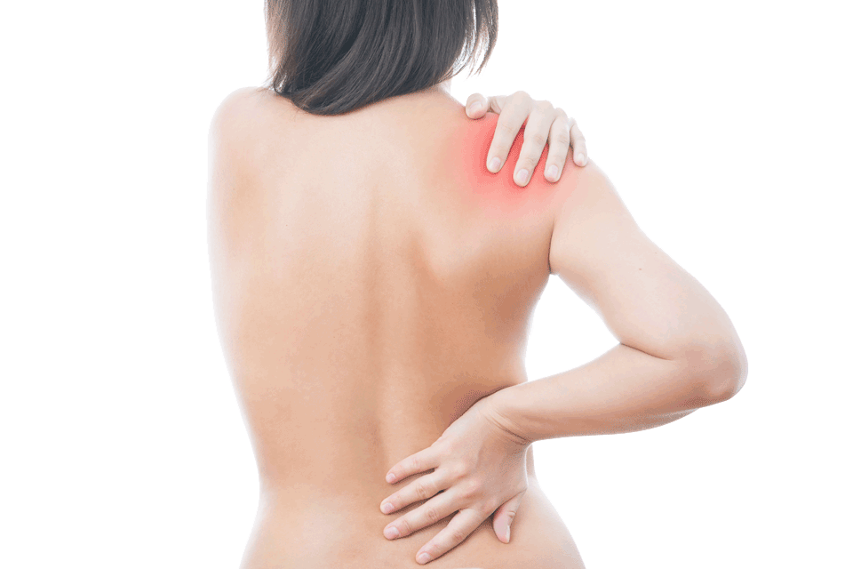 Lady with neck or sholderpain in Polar products